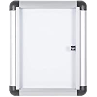 Bi-Office Boletín Enclore Extra- Superficie magnética en acero lacado- Tablón de anuncios con puerta con bisagras para…